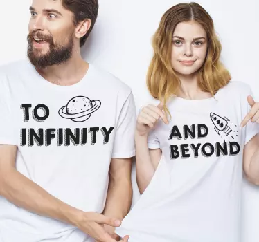 To infinity and beyond matching shirts for couples - TenStickers