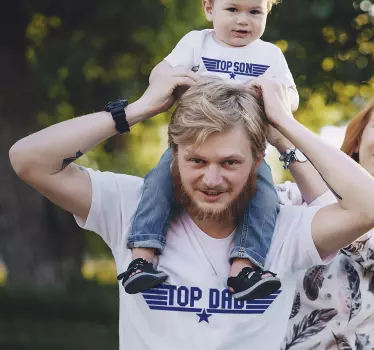 Top son and top dad matching t-shirt - TenStickers