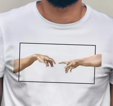 Touching hands graphic t-shirt - TenStickers
