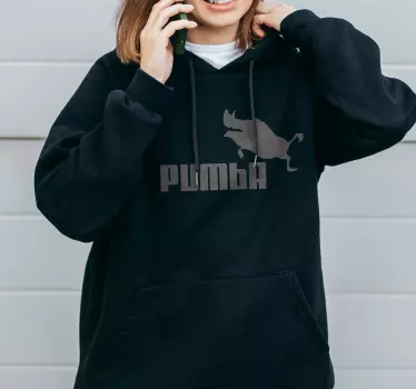 Wild boar hoodie with logo - TenStickers