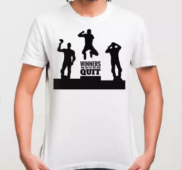 Winners never quit t-shirt - TenStickers