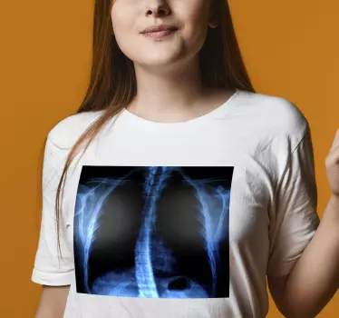 X-ray chest print t-shirt - TenStickers
