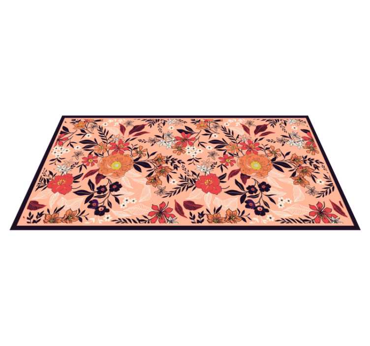 Botanical Garden Tapestry floral rug - TenStickers