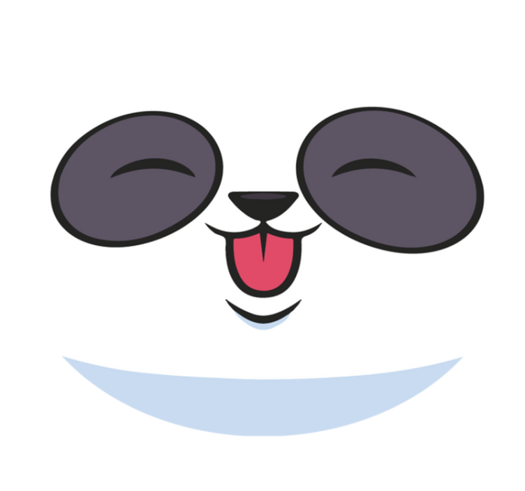 Panda face white rug - TenStickers