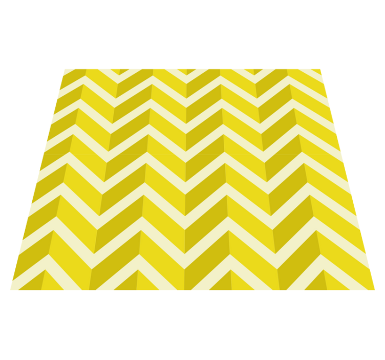 Geometric arrow design yellow rug - TenStickers