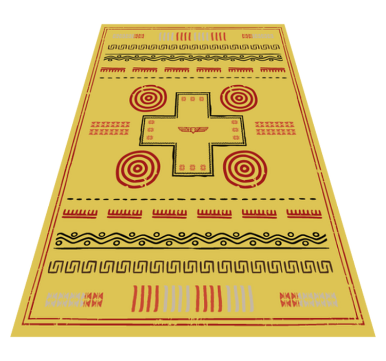 Ethnic design yellow rug - TenStickers