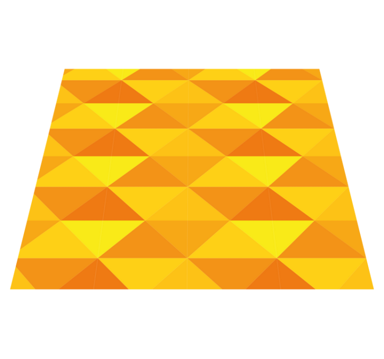 Geometric triangles design  yellow rug - TenStickers