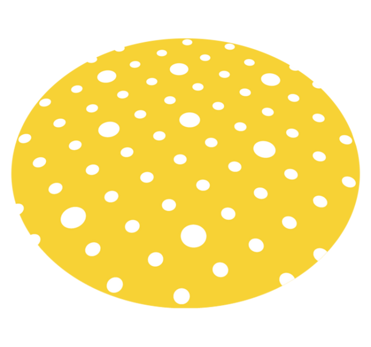 Polka dot yellow vinyl rug - TenStickers