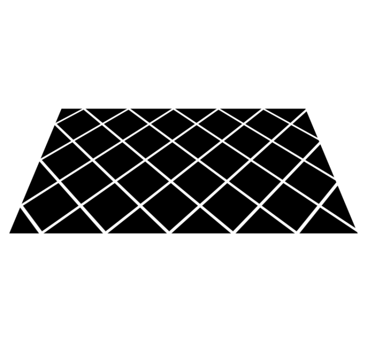 Modern geometric lines black rug - TenStickers