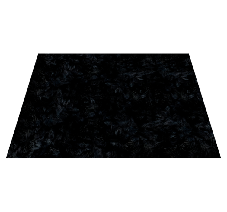 Fur effect black vinyl rug - TenStickers
