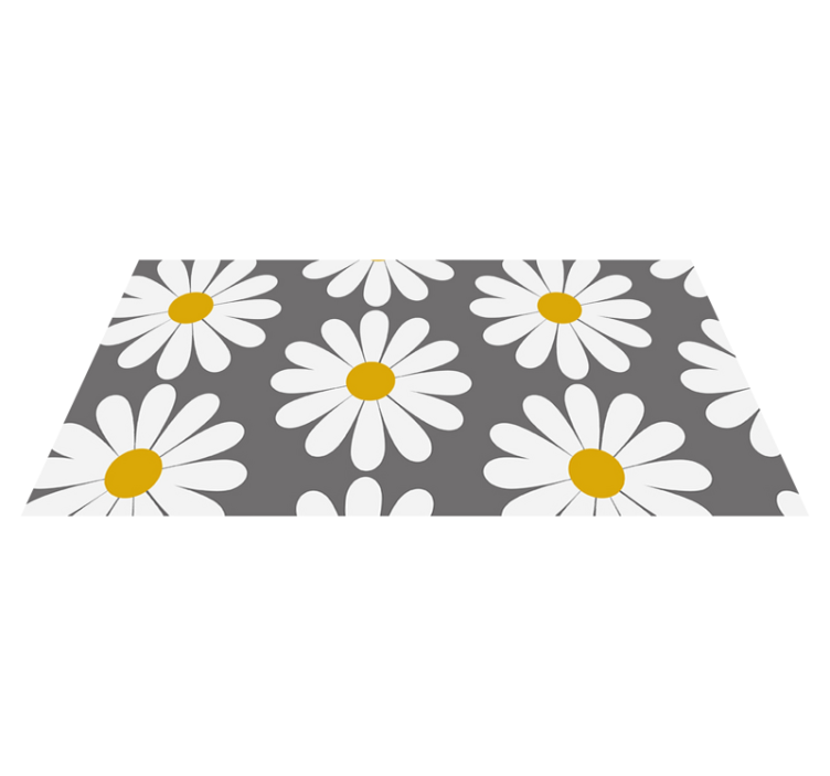 Daisy with a grey background bathroom mat - TenStickers
