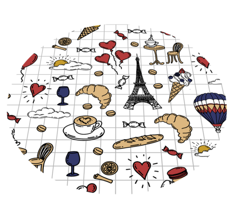 Minimalistic Paris design bathroom mat - TenStickers