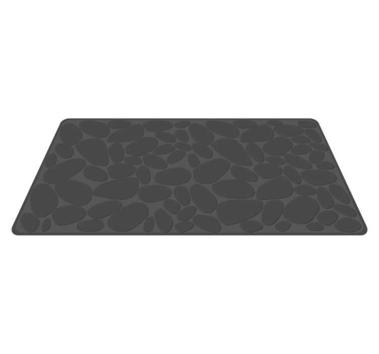 Grey rock effect bathroom mat - TenStickers