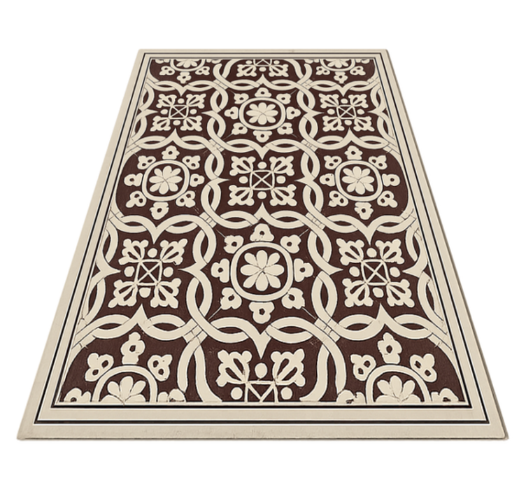 Organic tiles living room rug - TenStickers