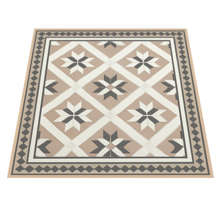 Beige Moroccan style tile carpet - TenStickers