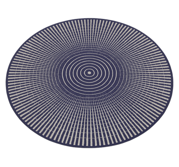 Striped concentric design outdoor rug - TenStickers