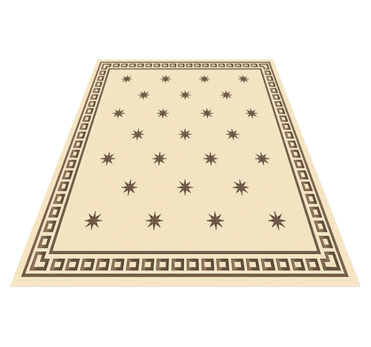 Vintage beige motif kitchen vinyl mat - TenStickers
