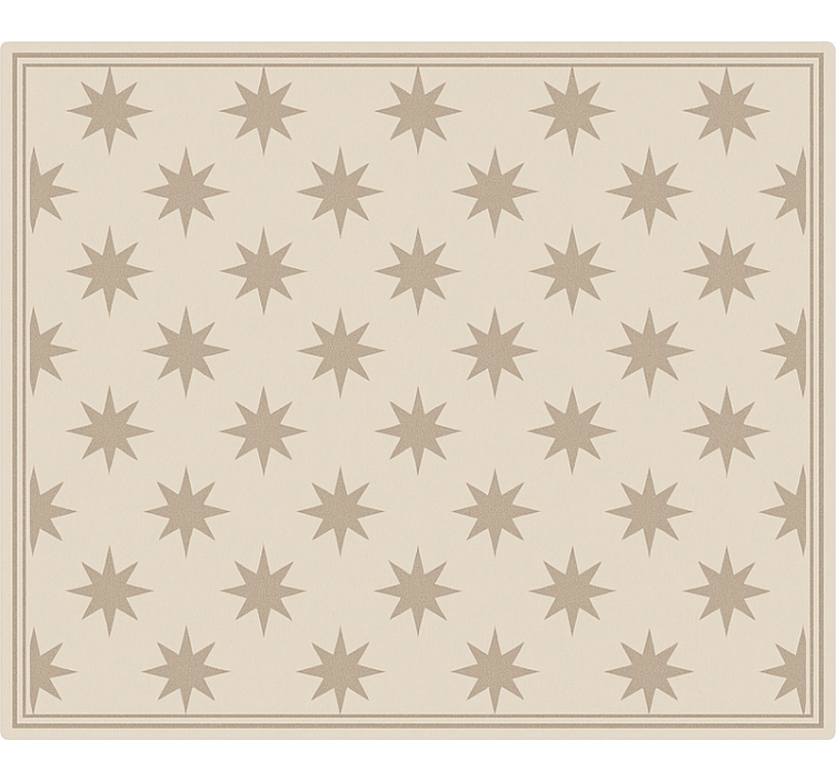 Starry beigemotif kitchen vinyl mat - TenStickers