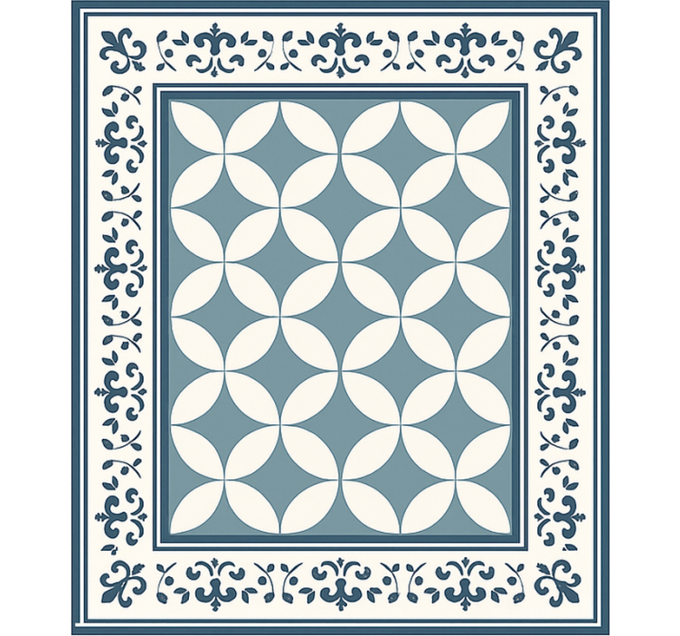 Quatrefoil Tile Pattern dining room rug - TenStickers