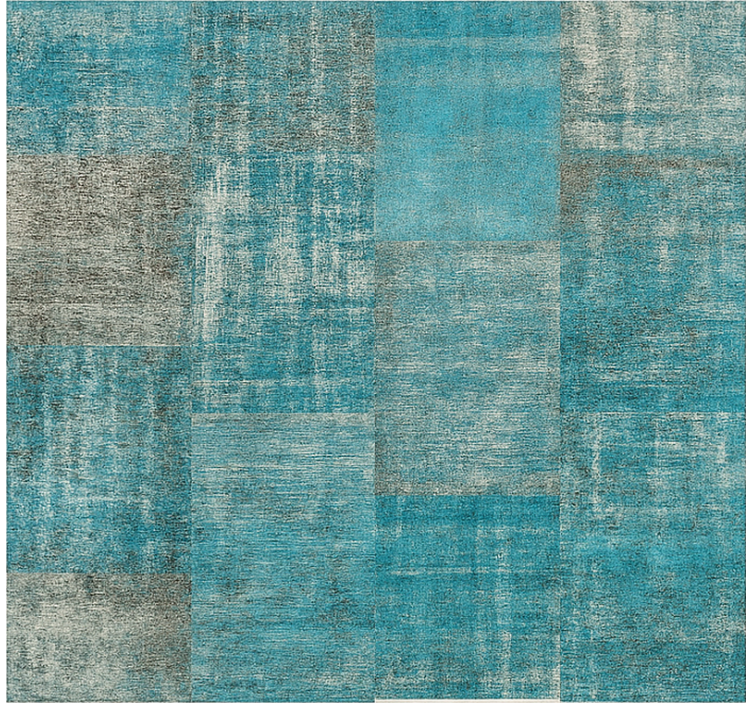 Distressed Patchwork Rug dining room rug - TenStickers