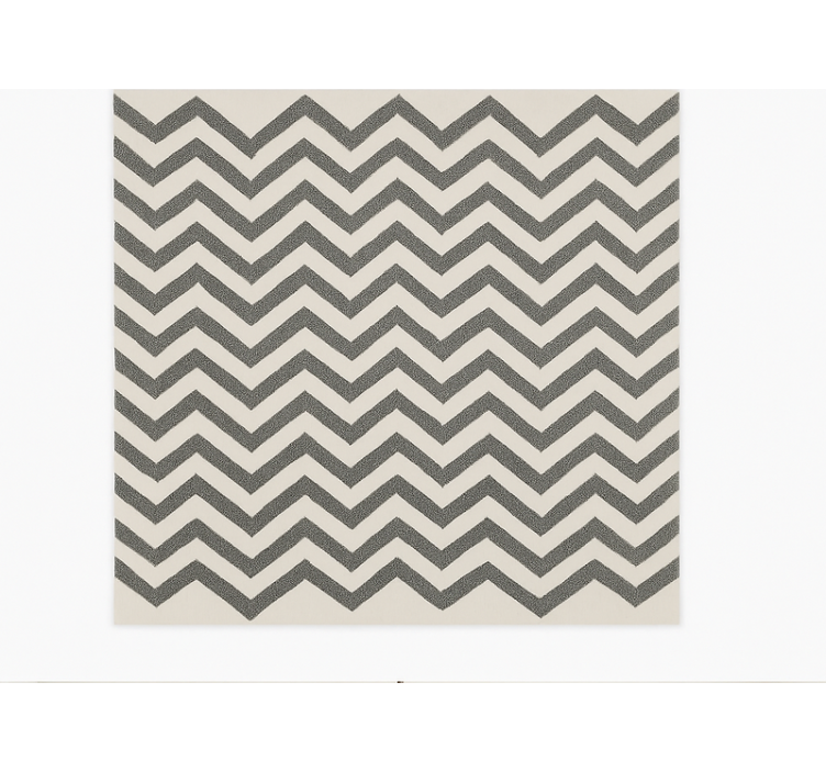 Chevron zigzag pattern dining room rug - TenStickers