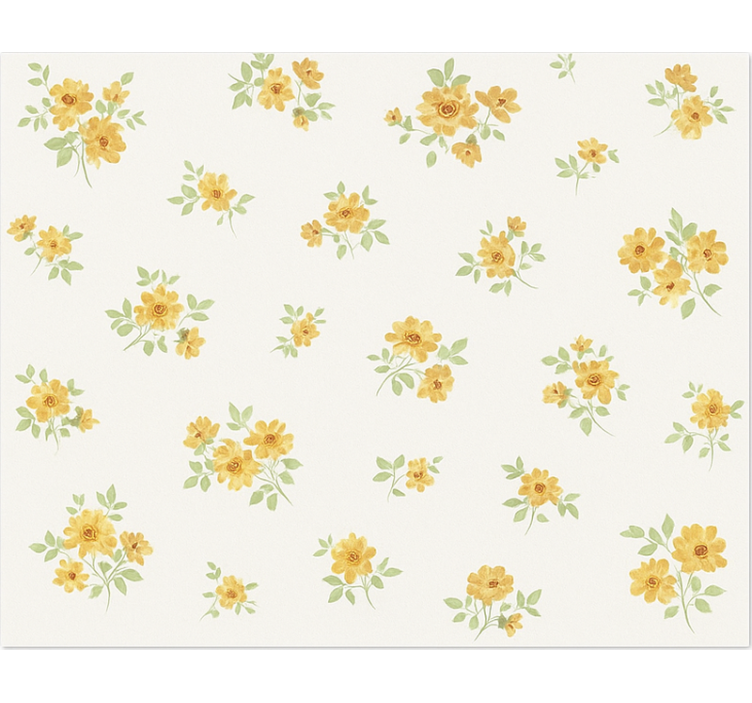 Delicate Chintz Floral dining room rug - TenStickers