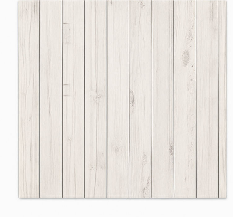 Weathered White Wood dining room rug - TenStickers