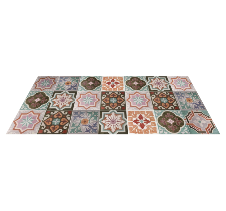 Piastrelline Siciliane mosaic rug - TenStickers