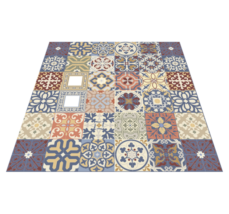 Simple Portuguese pattern tile carpet - TenStickers