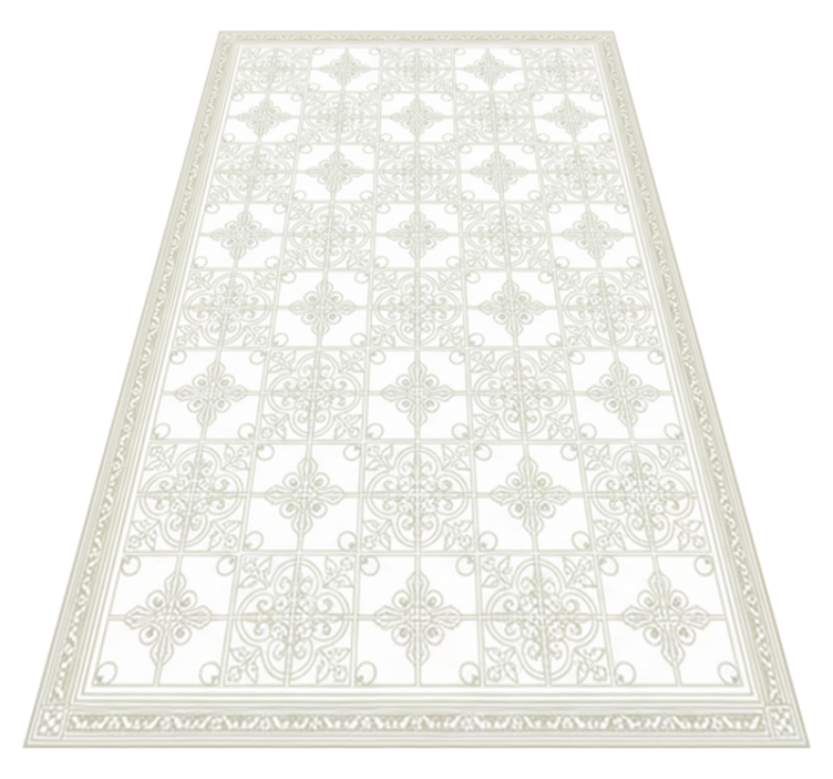 Living room rug beige ornate mat - TenStickers