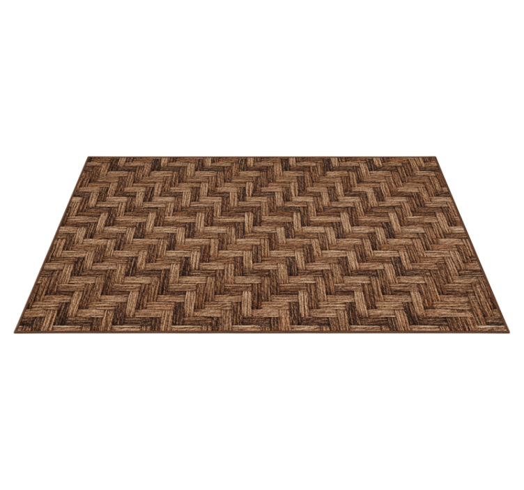 Brown fabric effect texture rug - TenStickers