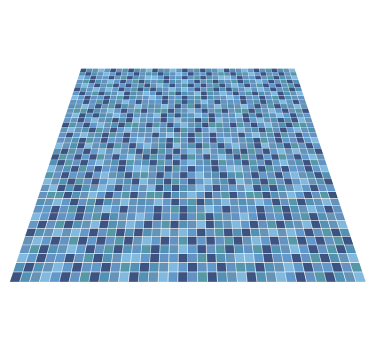 blue swimming pool effect vinyl rug - TenStickers