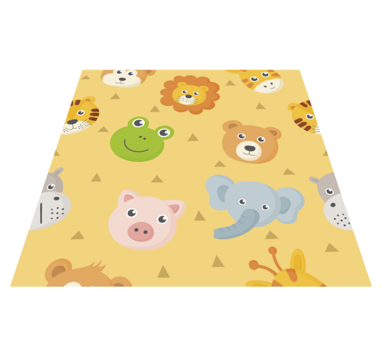 Gorgeous zoo animals babies vinyl rug - TenStickers