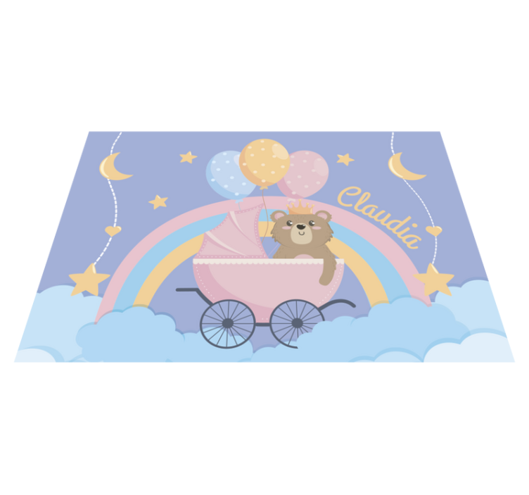 Customizable Nursery Pram Motif bedroom carpet - TenStickers