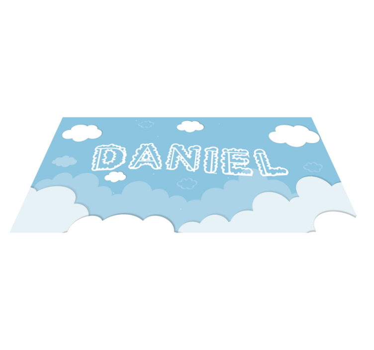 Cloudy Sky Personalization bedroom carpet - TenStickers