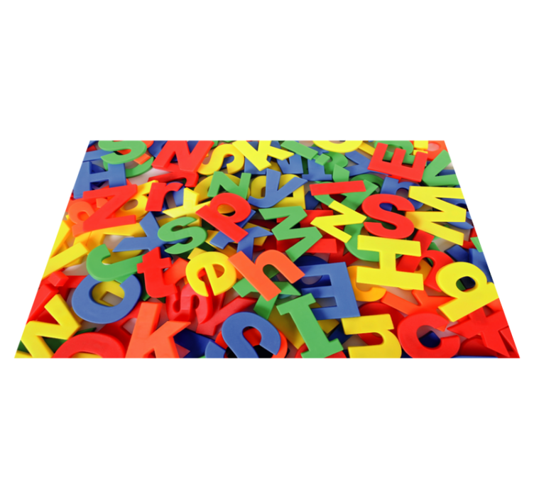 Incredible colorful vinyl alphabet rug - TenStickers