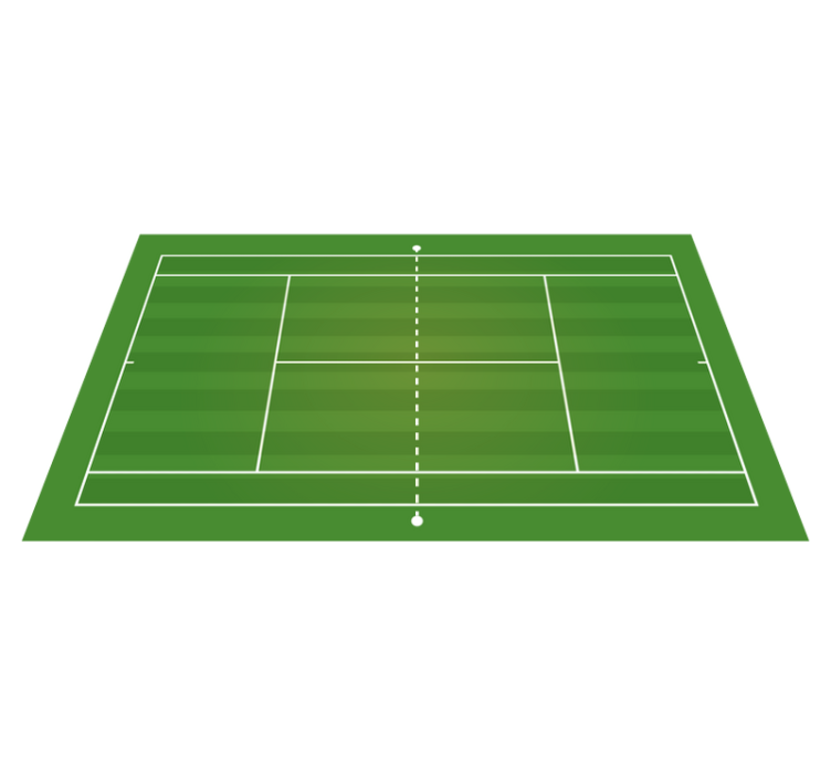 Spectacular tennis field teen vinyl rug - TenStickers