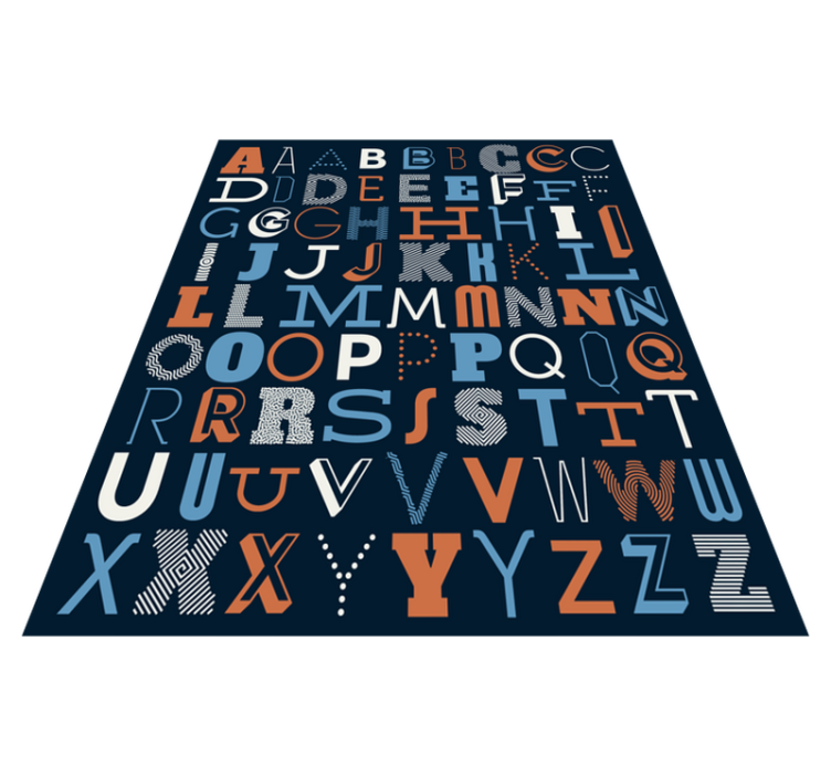 Typographic alphabet vinyl mat ABC - TenStickers