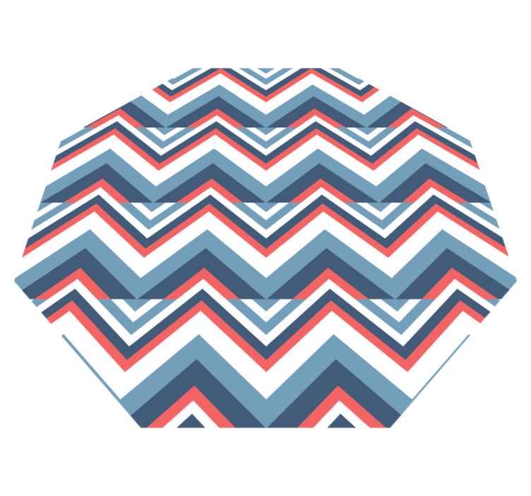 Chevron Colorblock geometric rug - TenStickers