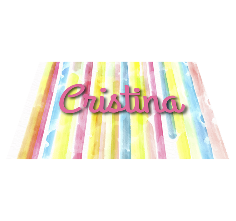 Personalized Rainbow custom floor mat - TenStickers