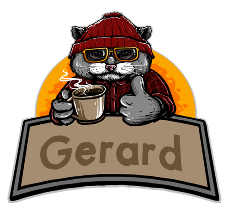 Customizable Feline custom floor mat - TenStickers