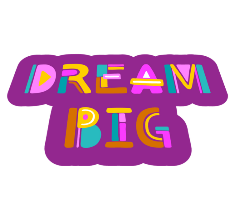 Dream Big Typography kids carpet - TenStickers