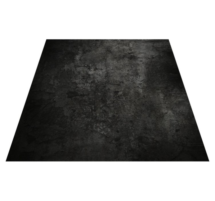Incredible black cement stone vinyl rug - TenStickers