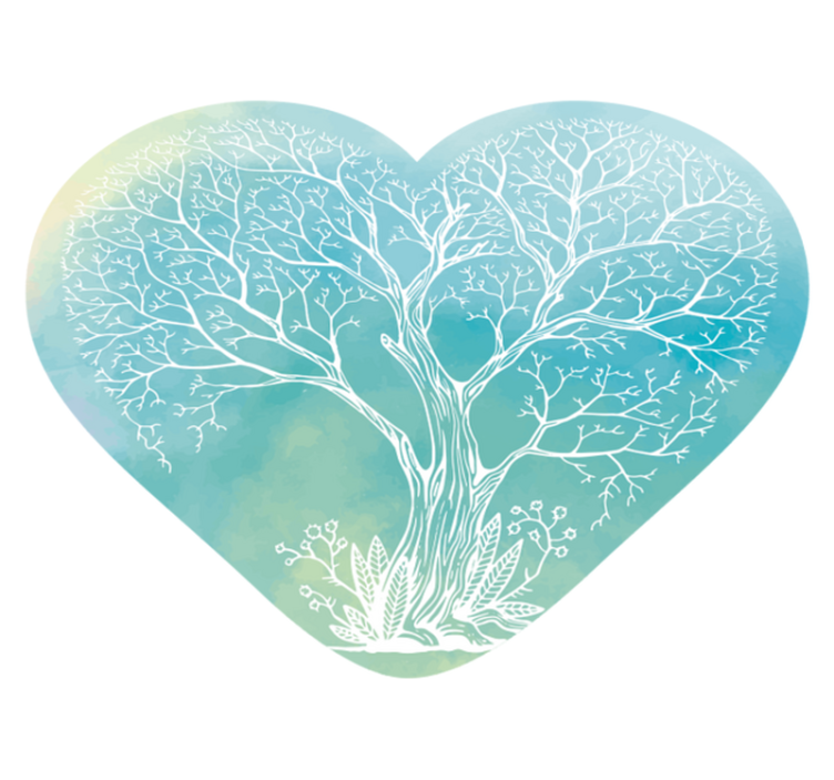 Arboreal Heart Shape nature rug - TenStickers