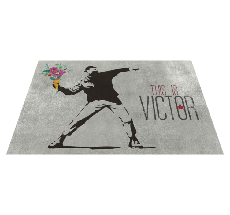 Personalized Bouquet custom floor mat - TenStickers