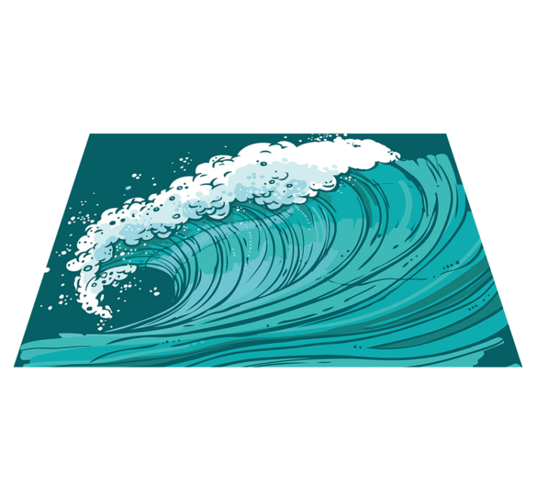 Marine Wave Movement nature rug - TenStickers