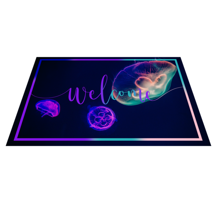Jellyfish Welcome animal mat - TenStickers
