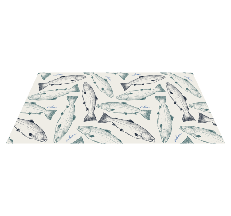 Fish Illustration animal mat - TenStickers