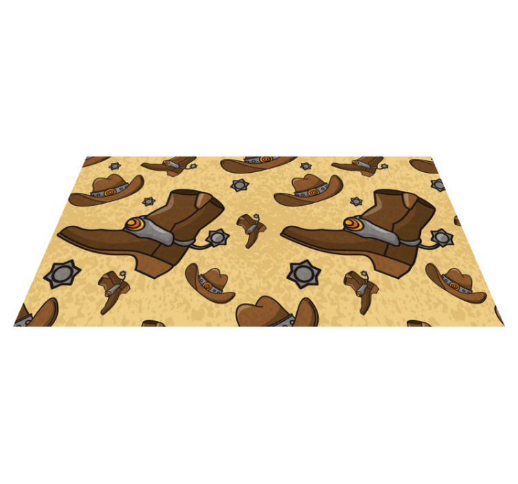 Cowboy Boot Motif animal mat - TenStickers