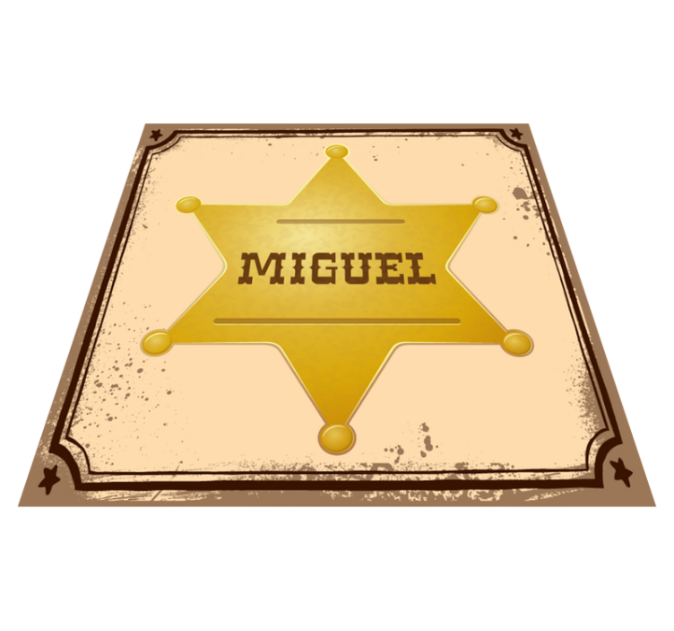 Personalized Sheriff Badge custom floor mat - TenStickers